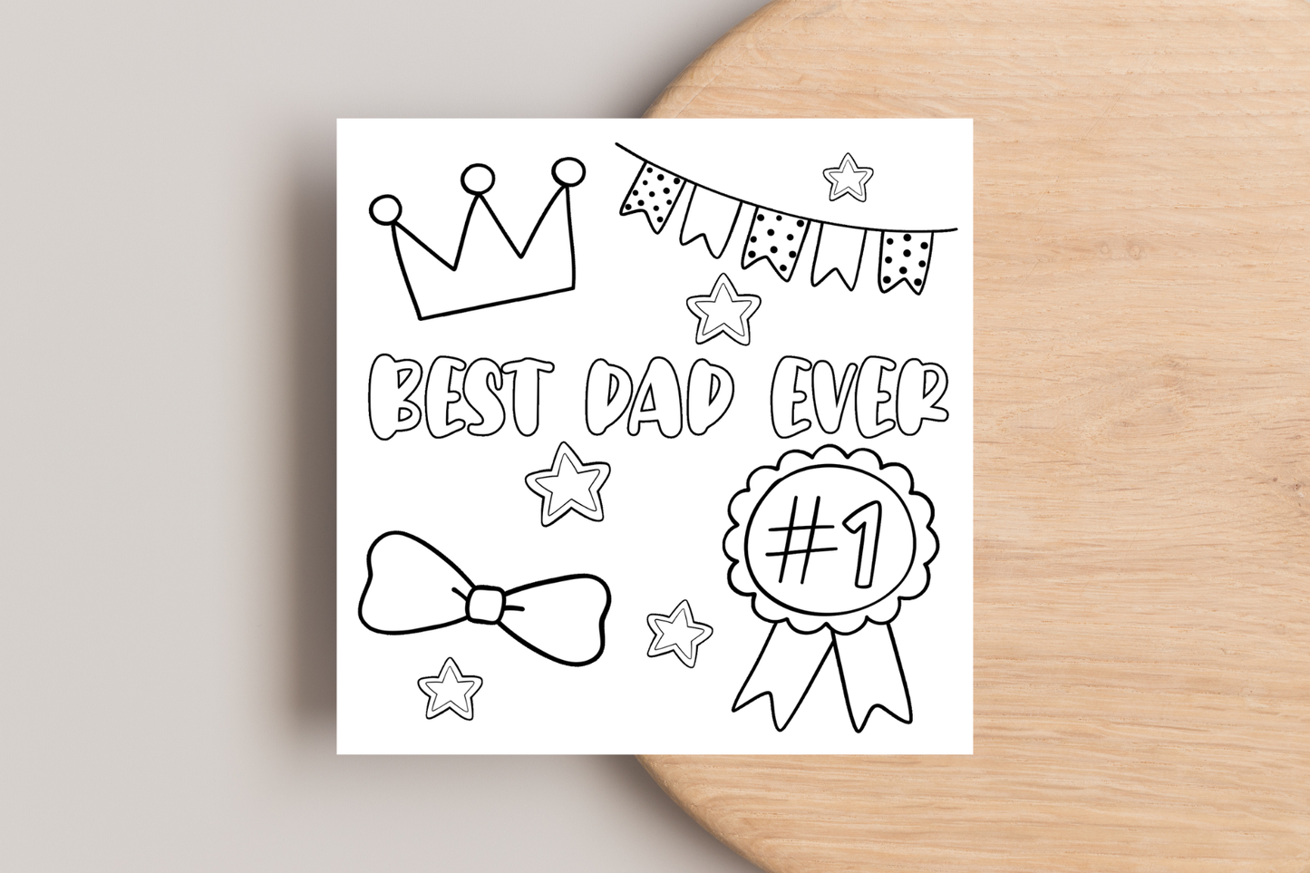Best Daddy Colour In Card