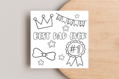 Best Daddy Colour In Card