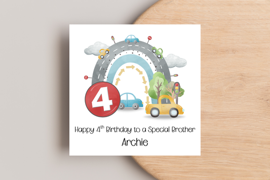 Personalised Vehicle Birthday Card