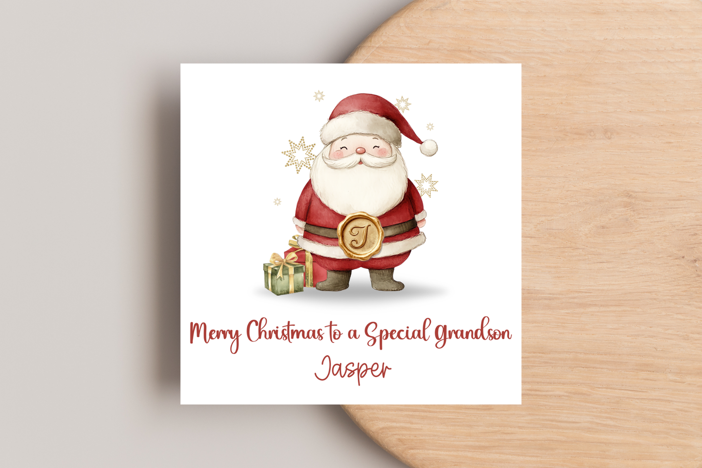 Personalised Santa Christmas Card