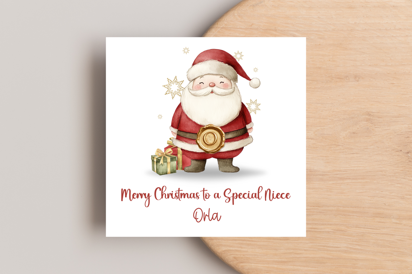 Personalised Santa Christmas Card