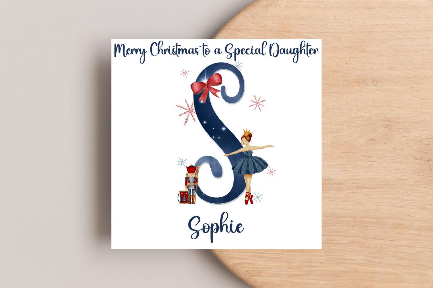 Personalised Ballerina Christmas Card