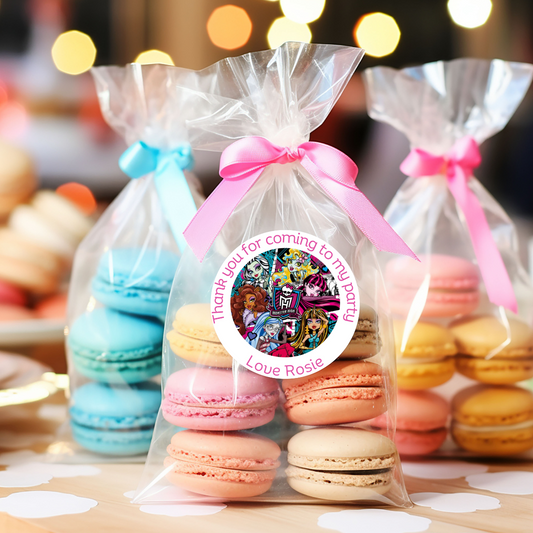 24 X Monster High Thank You For Coming To My Party Stickers: Personalise Your Party Favours!