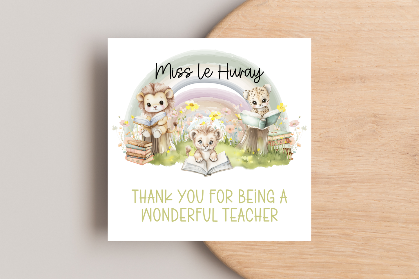 Personalised Thank you Teacher Card