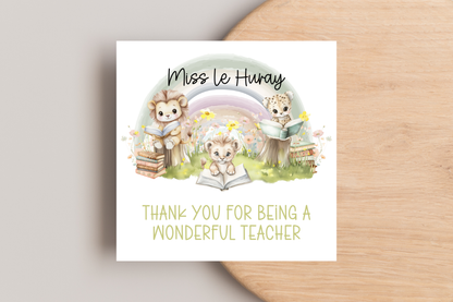 Personalised Thank you Teacher Card