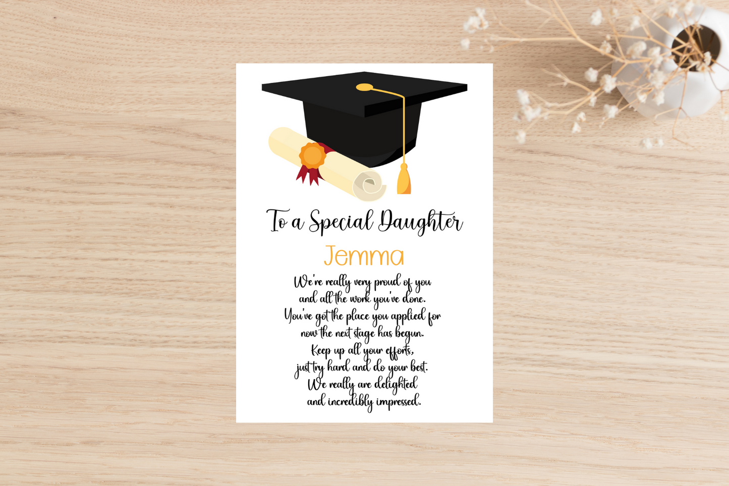 Personalised Off to Uni Card