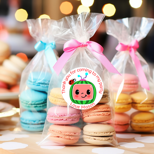 24 X Coco Melon Thank You For Coming To My Party Stickers
