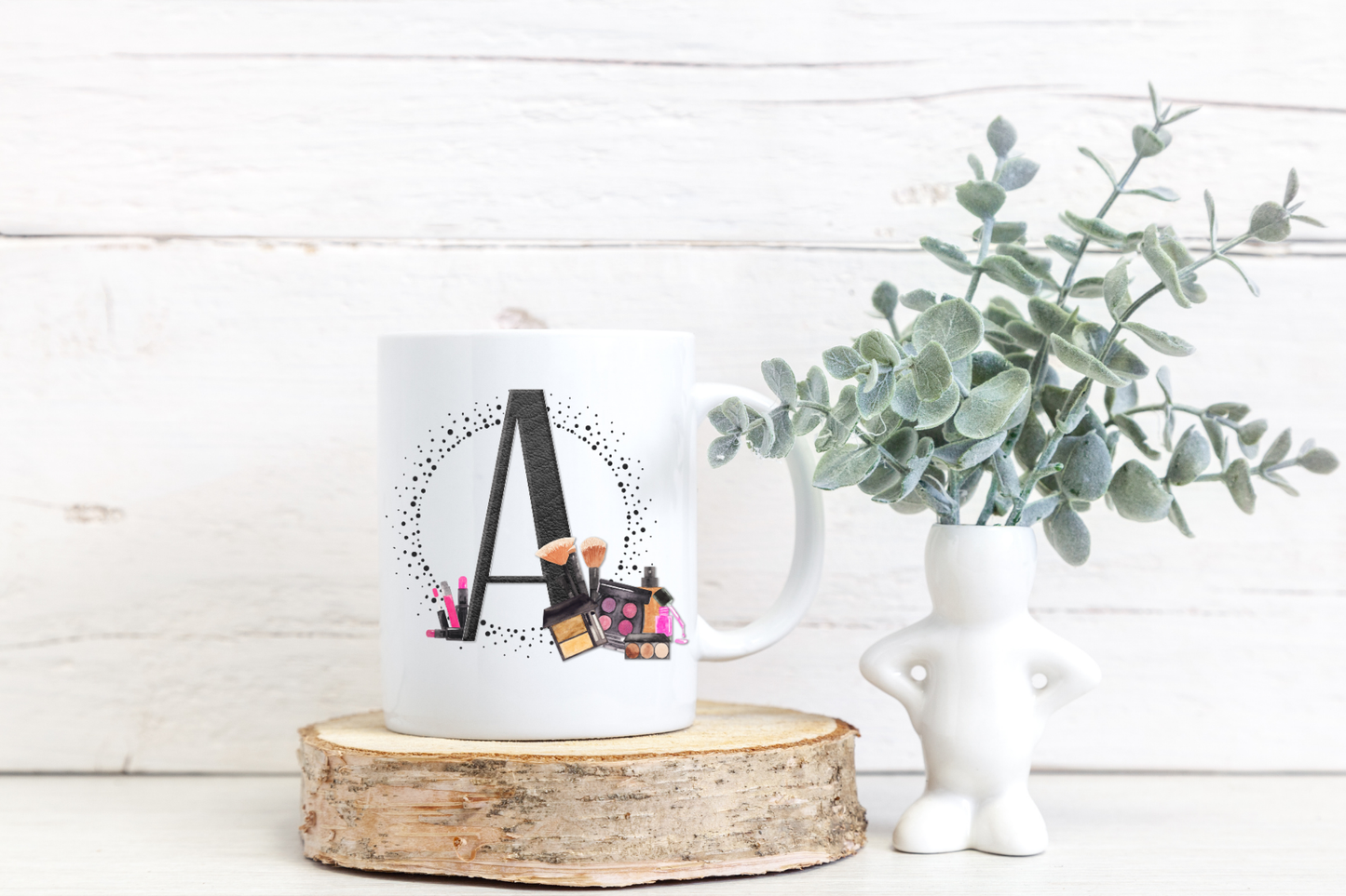 Personalised Initial Make Up Mug