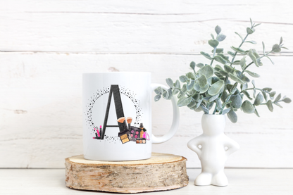 Personalised Initial Make Up Mug