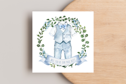 Will You Be Our Page Boy Proposal Card