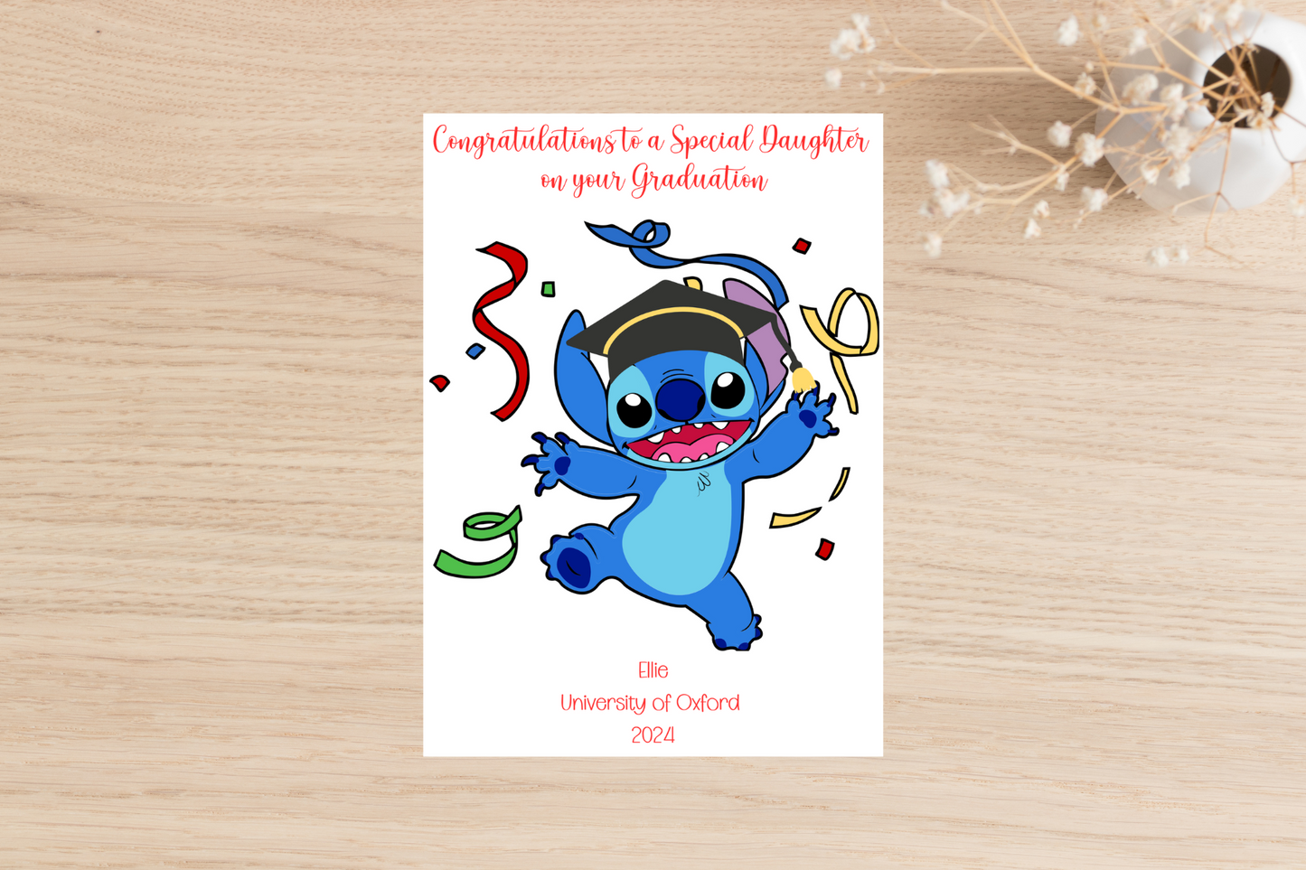 Personalised Stitch Graduation Card