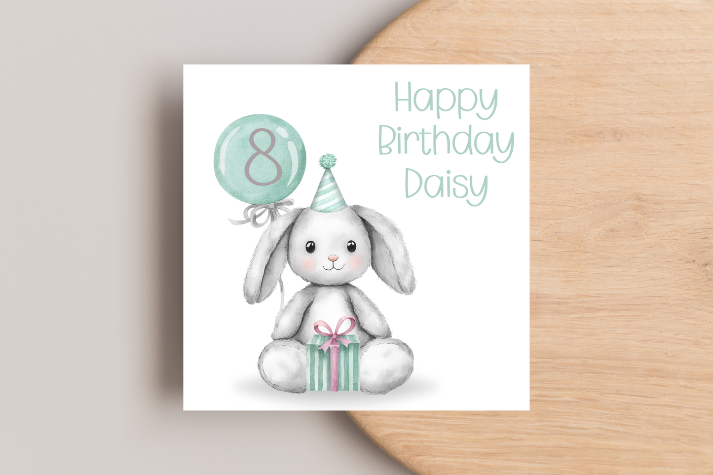Personalised Birthday Bunny Birthday Card