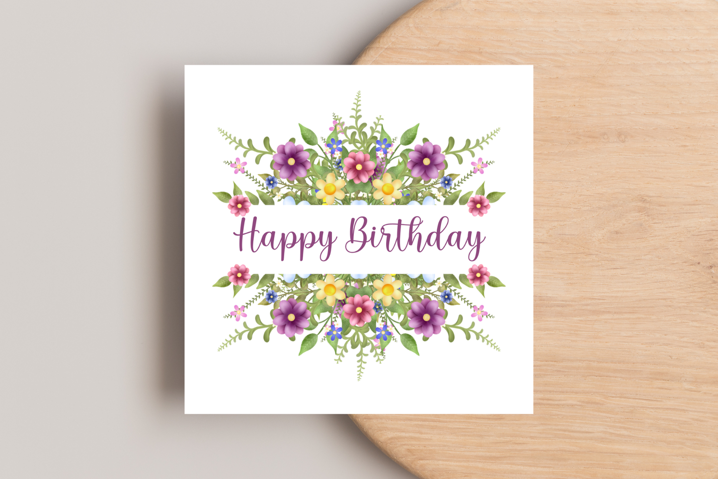 Floral Wreath Birthday Card