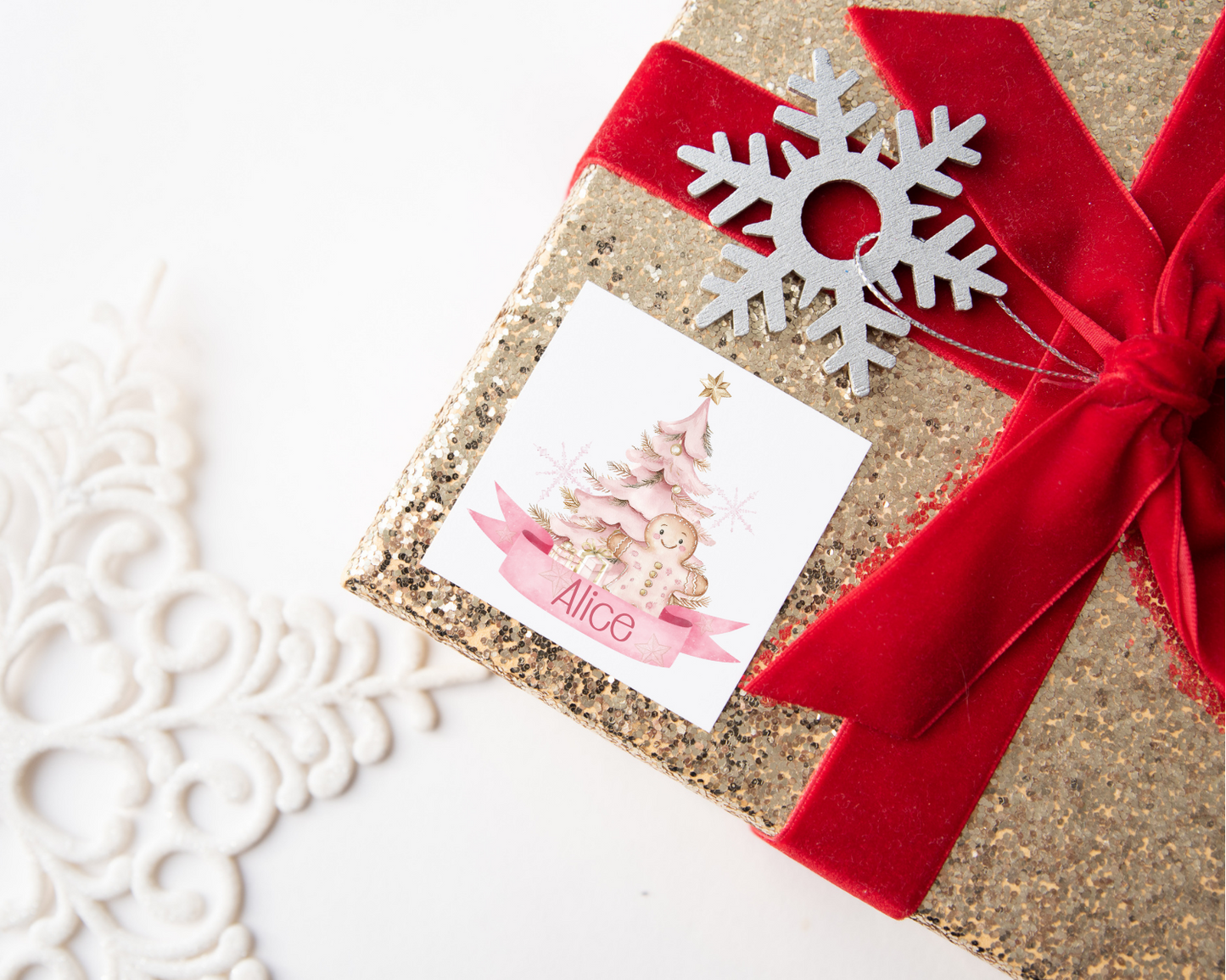 Personalised Gingerbread Man Christmas Present Labels