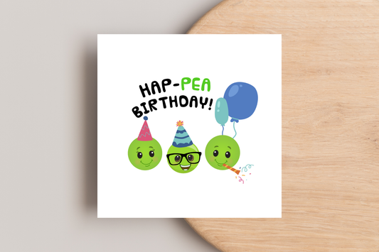 Hap-Pea Birthday Card