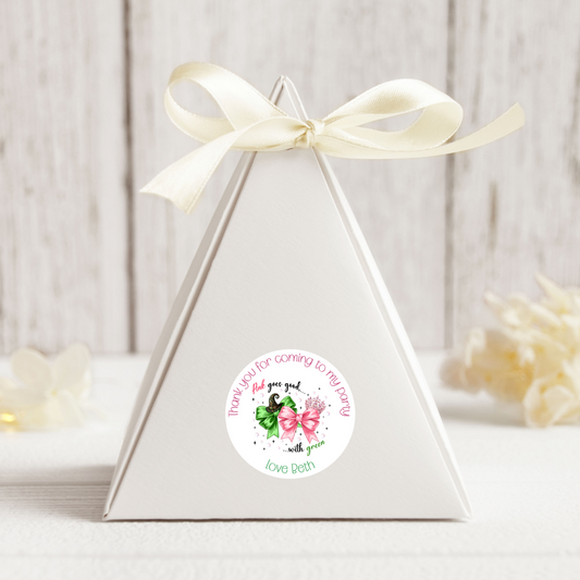 24 X Wicked Thank You For Coming To My Party Stickers: Personalise Your Party Favours!