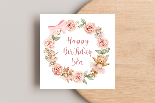 Personalised Ballet Birthday card