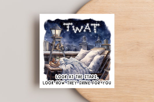 Funny Rude Stars Birthday Card