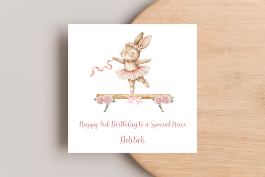 Personalised Ballet Birthday card