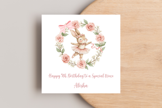Personalised Ballet Birthday card