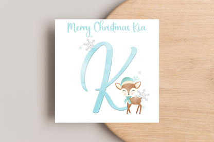 Personalised Reindeer Christmas Card