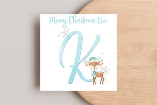 Personalised Reindeer Christmas Card