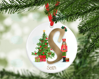 Personalised Nutcracker Initial Christmas Tree Decoration