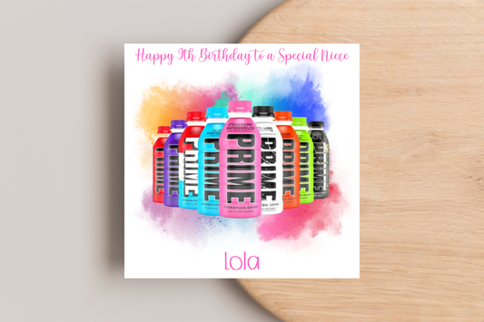 Personalise Prime Birthday Card