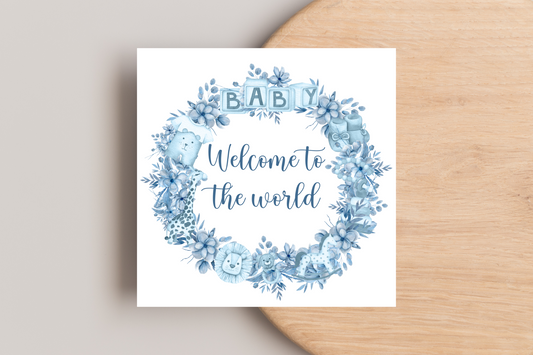 Welcome to the World Baby Wreath Card