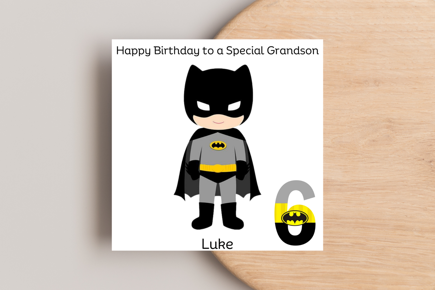 Personalised Batman Birthday Card