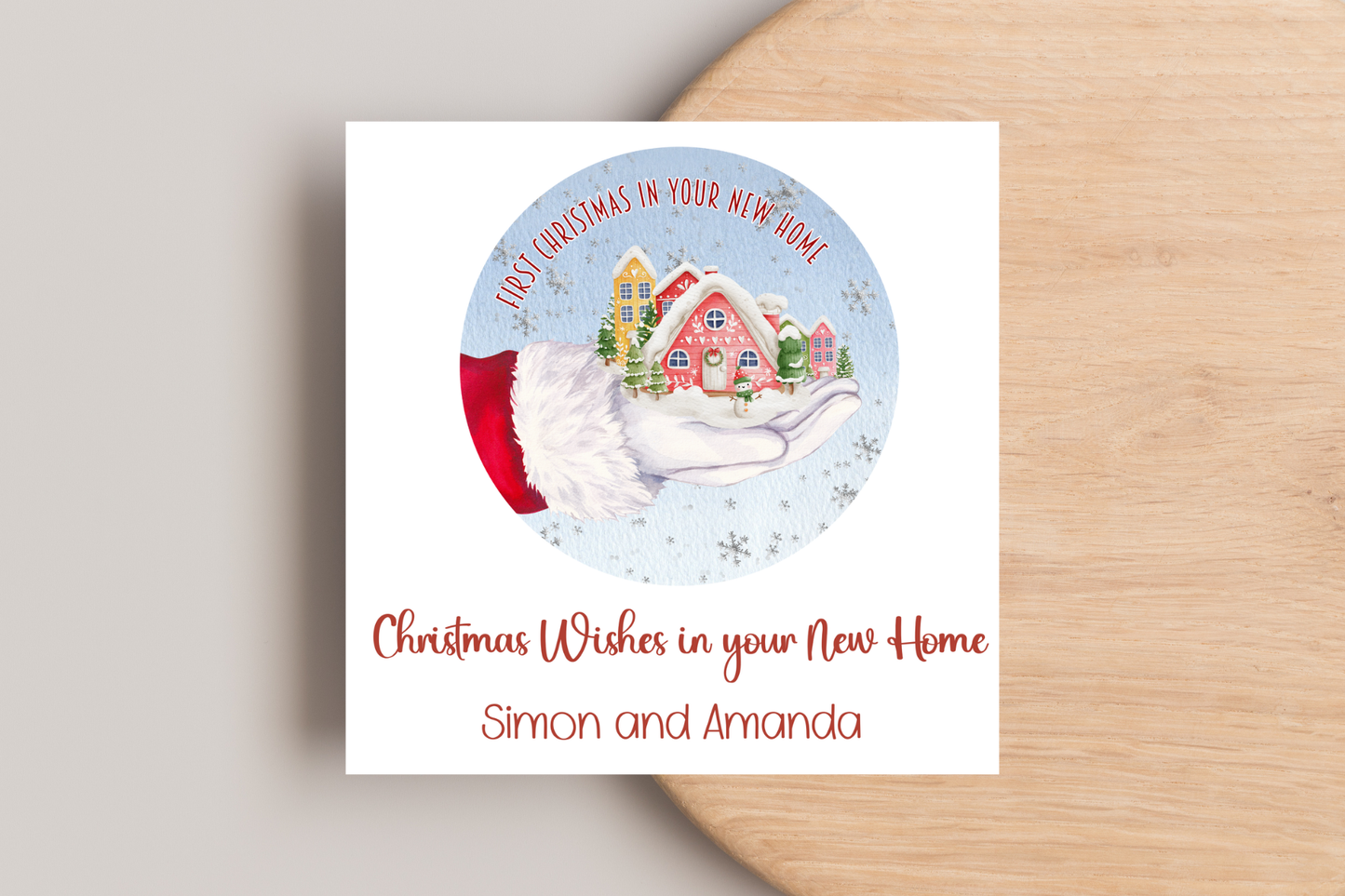 Personalised Christmas Wishes in your new home Christmas Card
