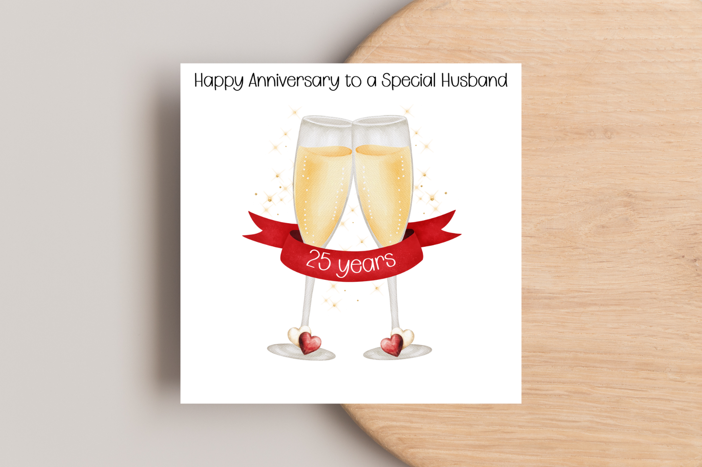 'Cheers to love' Wedding Anniversary Card