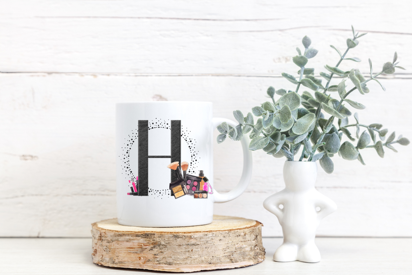 Personalised Initial Make Up Mug