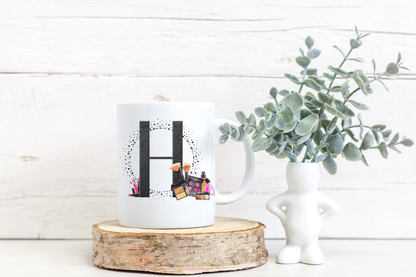 Personalised Initial Make Up Mug
