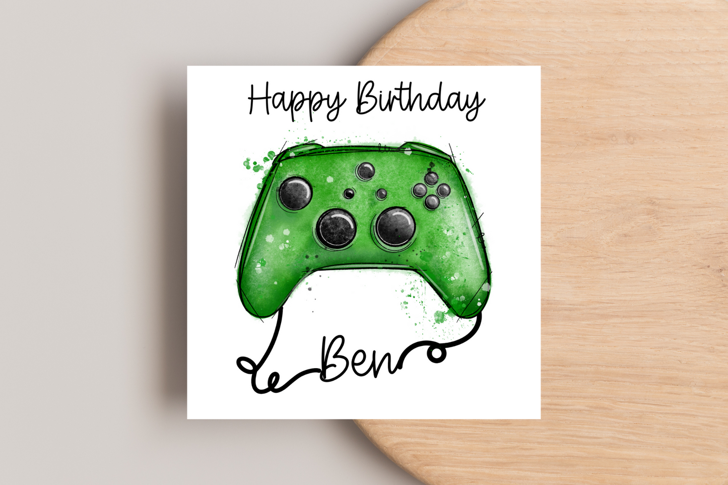 Personalised Gaming Controller Birthday Card