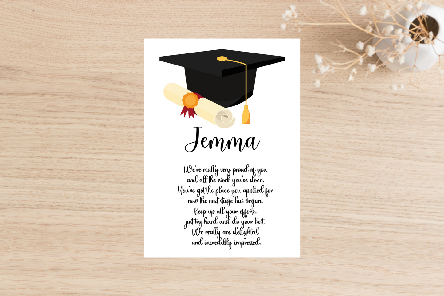 Personalised Off to Uni Card