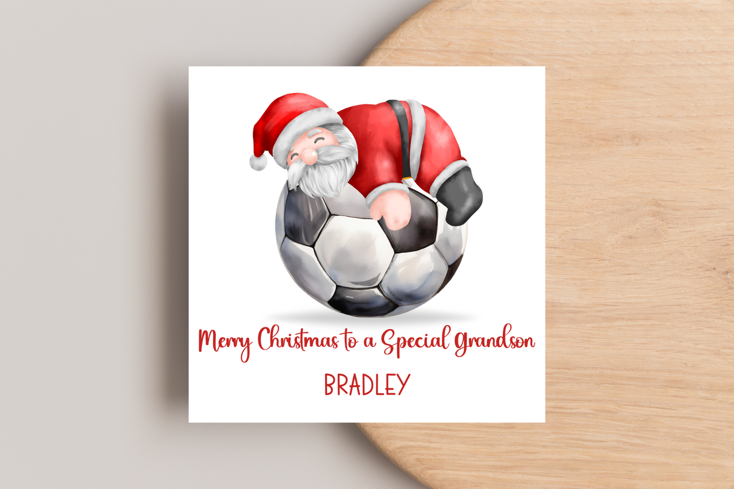 Personalised Football Christmas Card
