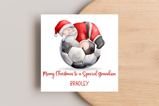 Personalised Football Christmas Card