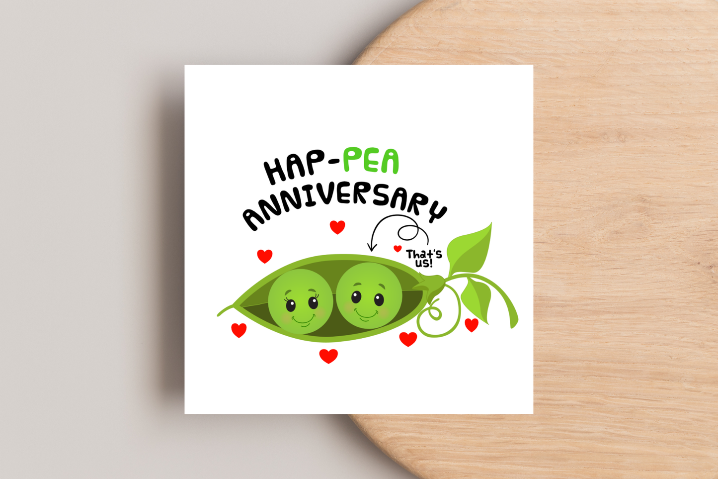 Ha-Pea Anniversary Peas in a Pod Card
