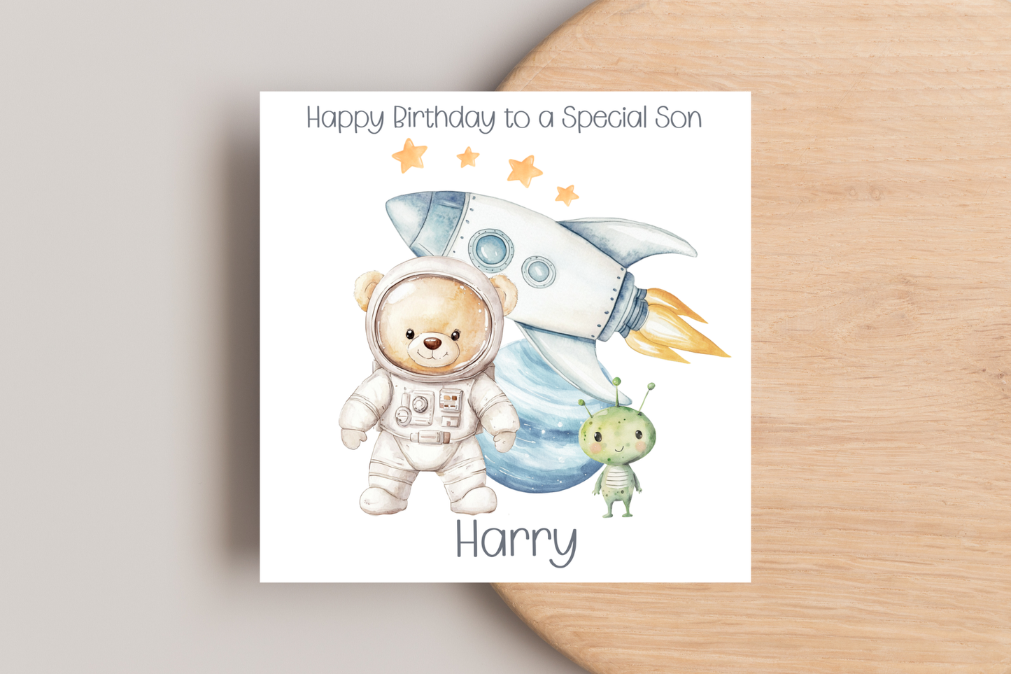 Personalised Space Birthday Card