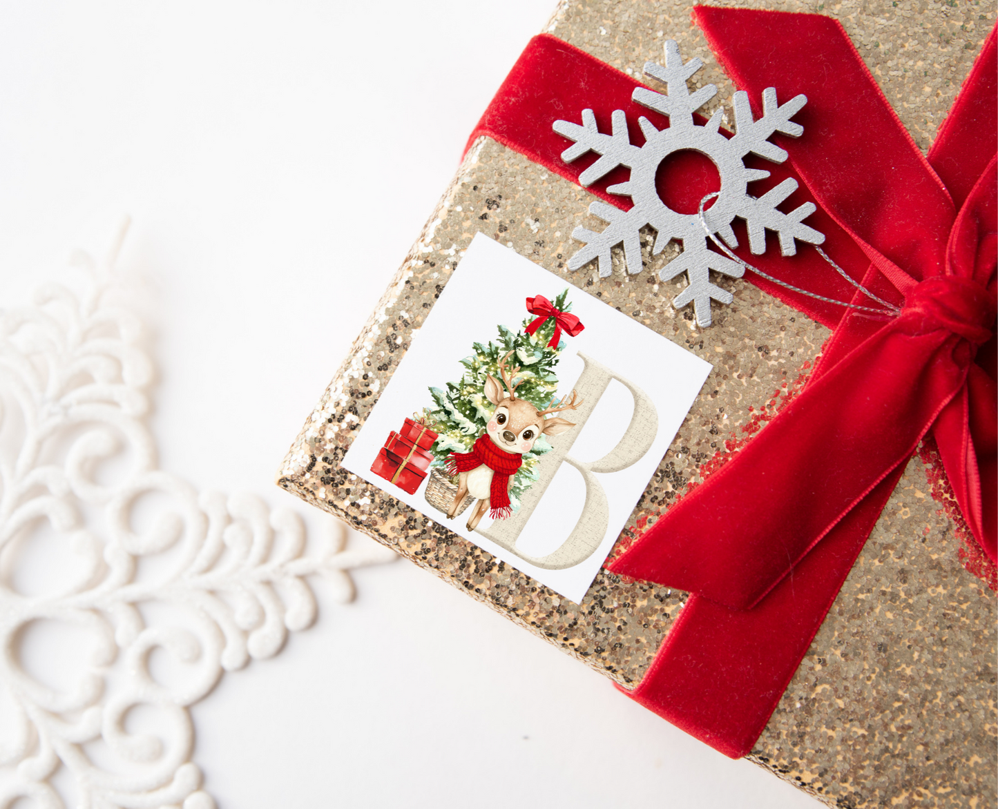 Personalised Reindeer Christmas Present Labels