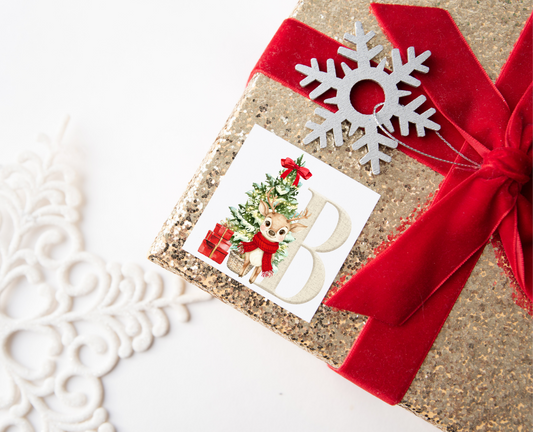 Personalised Reindeer Christmas Present Labels