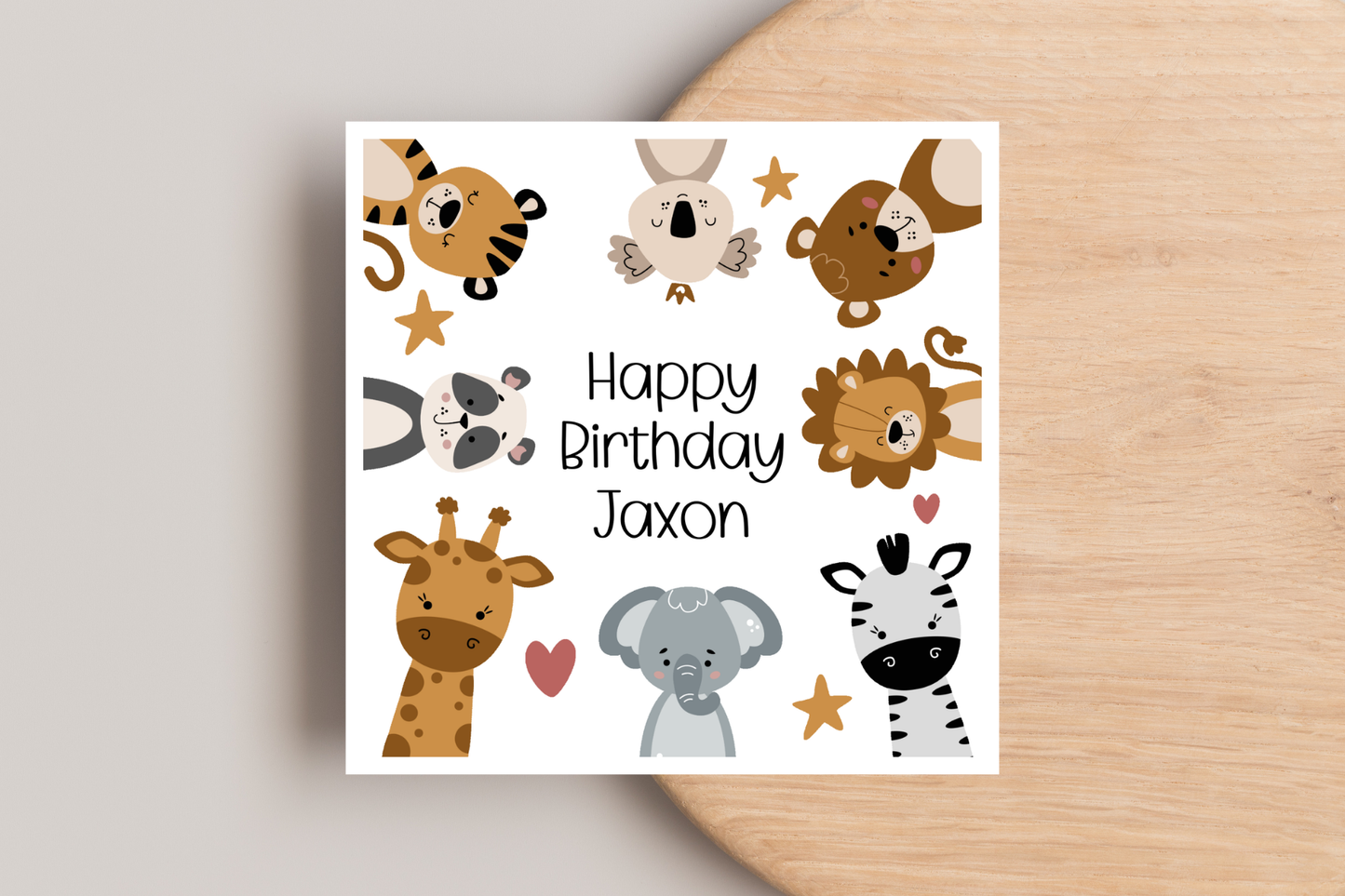 Personalised Party Animal Birthday Card