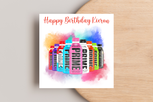 Personalise Prime Birthday Card