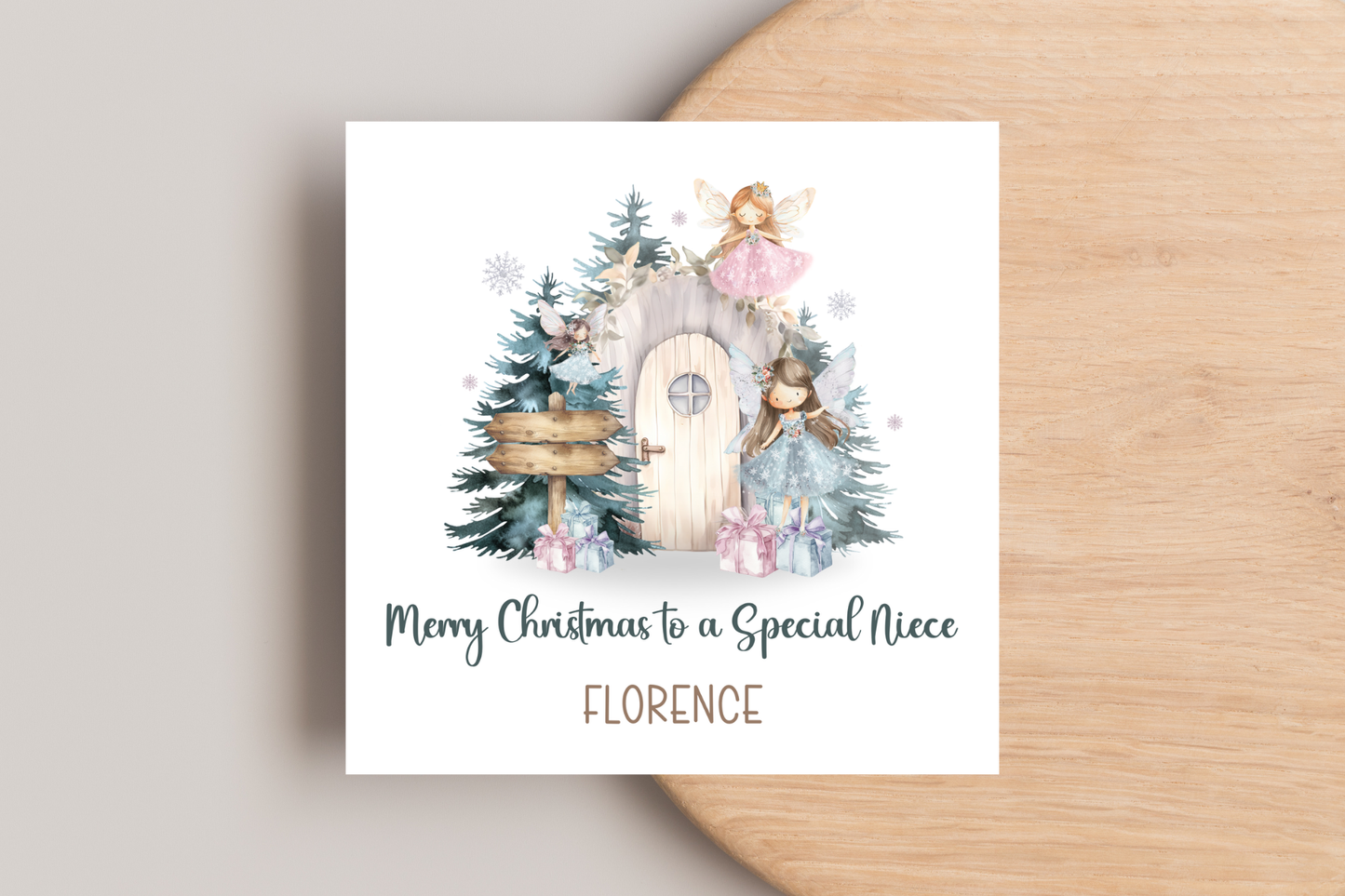 Personalised Christmas Fairy Christmas Card
