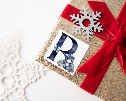 Personalised Unicorn Initial Christmas Present Labels