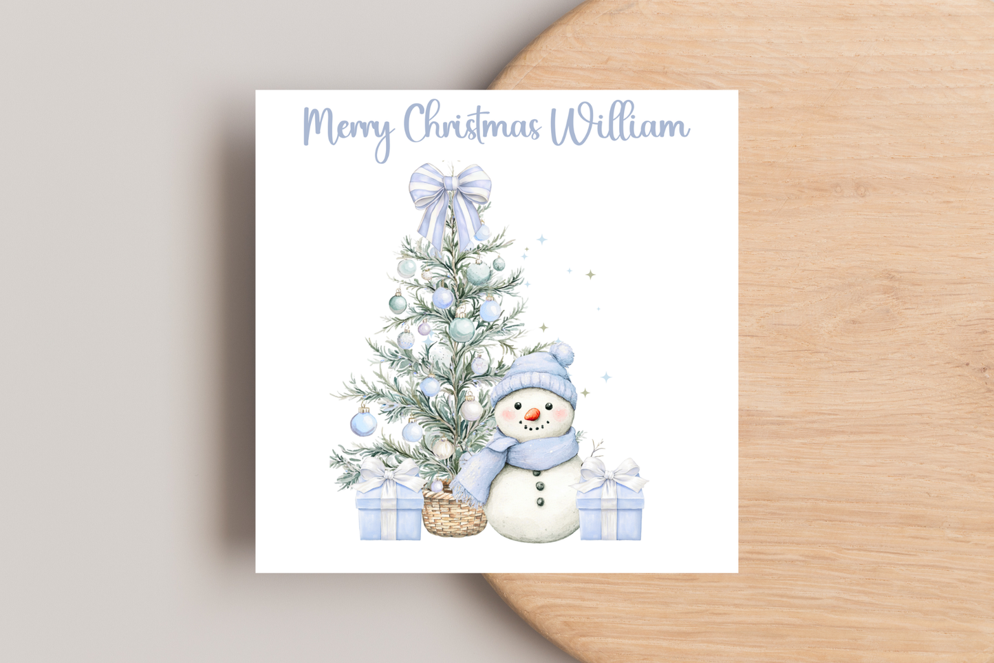 Personalised Snowman Christmas Card