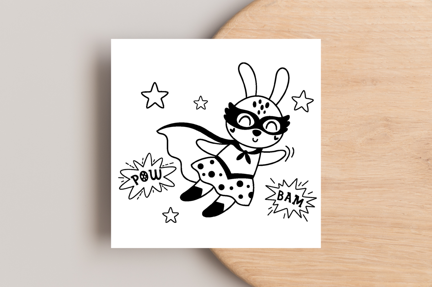 Superhero Colour In Card