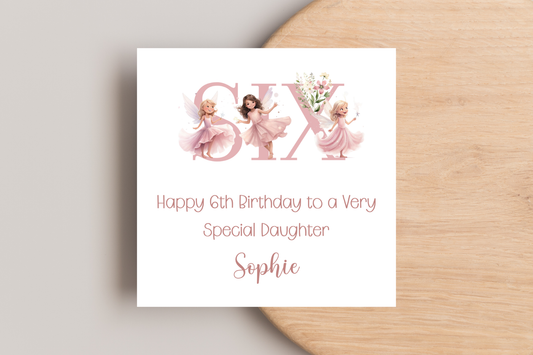 Personalised Fairy Birthday Card