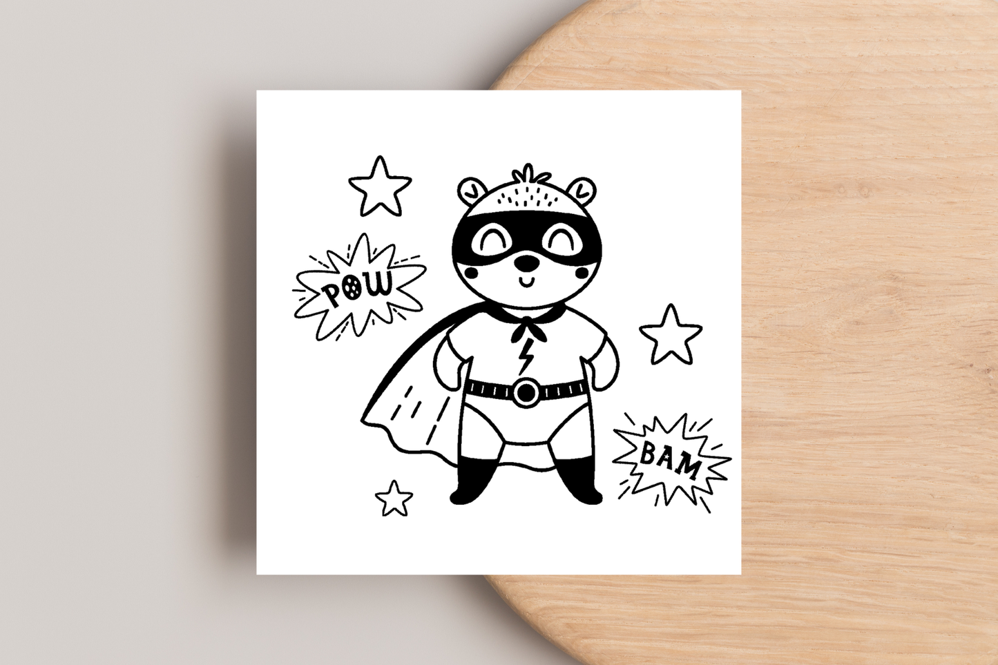 Superhero Colour In Card